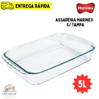 Assadeira Lasanheira Marinex 5 litros, Sem Tampa, Retangular.