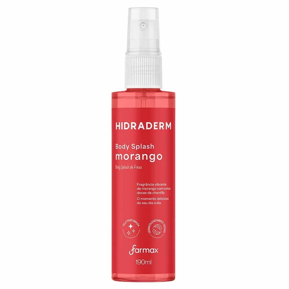 Body Splash Hidraderm Morango Com 190ml