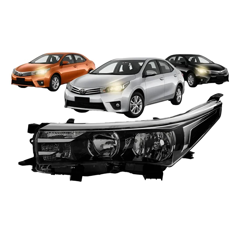 Farol Toyota Corolla 2014 2015 2016 2017 Máscara Negra Lado Esquerdo