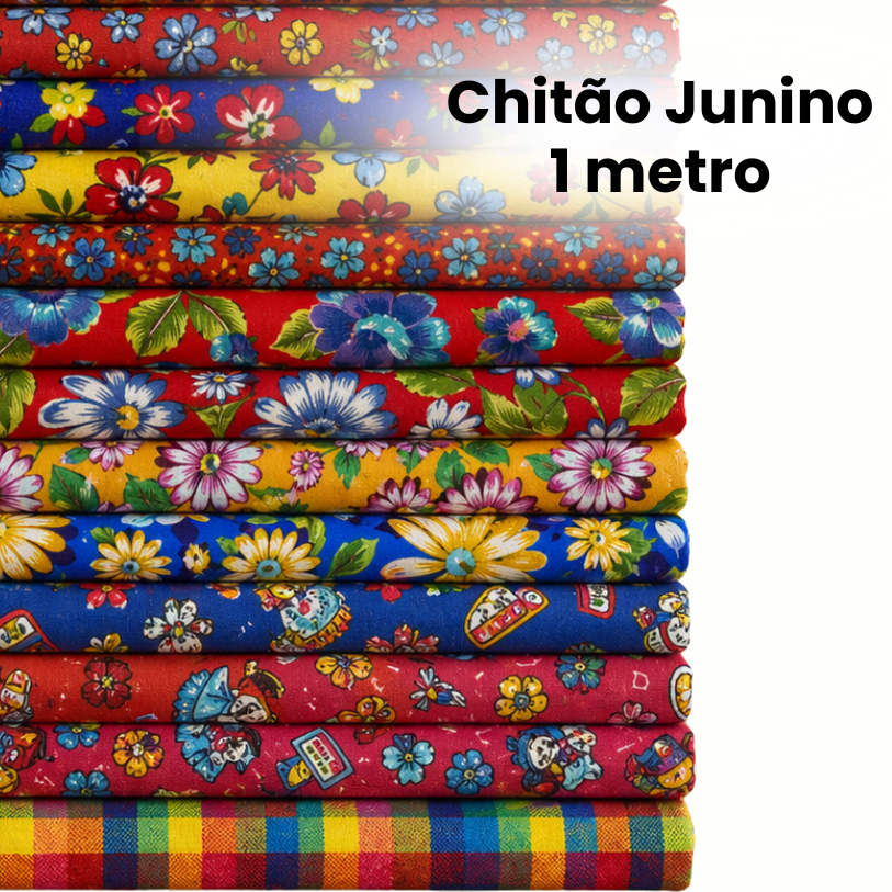 Tecido Chitão Floral 1,50x1,00m Festa Junina Chita Arraiá São João Quermesse