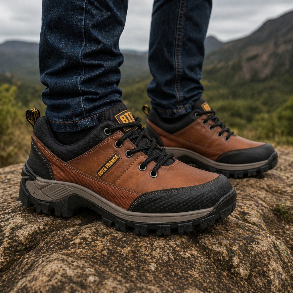 Tênis Masculino Adventure Antiderrapante Tratorado Conforto Caminhada