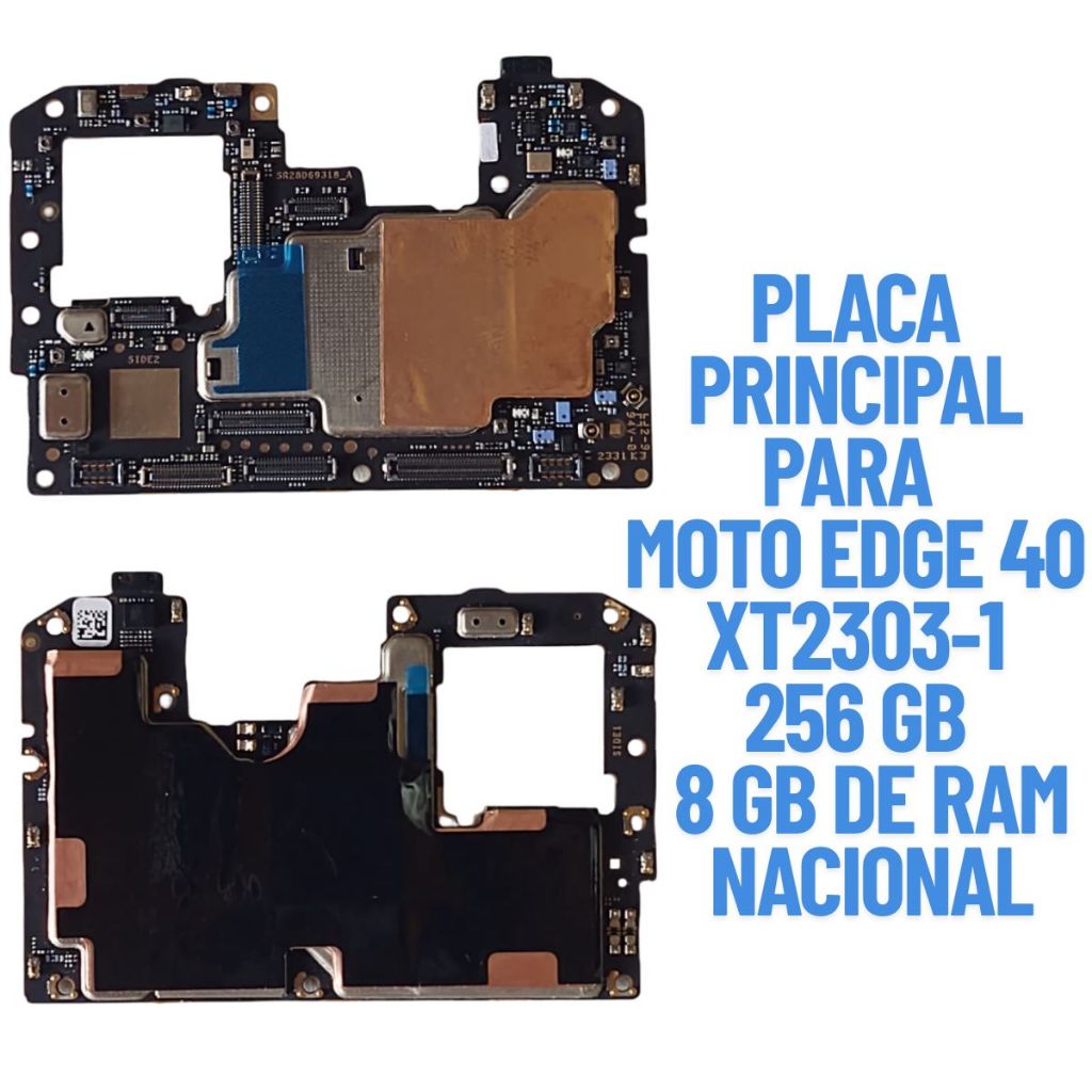 PLACA PRINCIPAL PARA MOTOROLA MOTO EDGE 40 XT2303-1 DUAL CHIP 256 GB/8GB RAM NOV