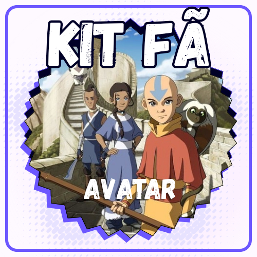 Kit Fã Avatar: A Lenda de Aang -FANMADE Aang Katara Zuko Toph Appa desenho cartoon elementos nerd geek Surpresa presente