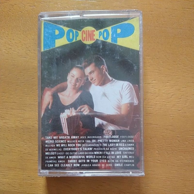 Fita K7 cassete Coletânea musical Pop Cine Pop, raridade original de 1994