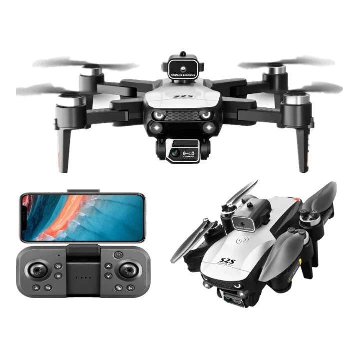 [GENAI] Drone LS-S2S Dobrável: Câmera 4K, Controle Remoto 2.4GHz, 100m de Alcance, 2 Baterias para 20min de Voo