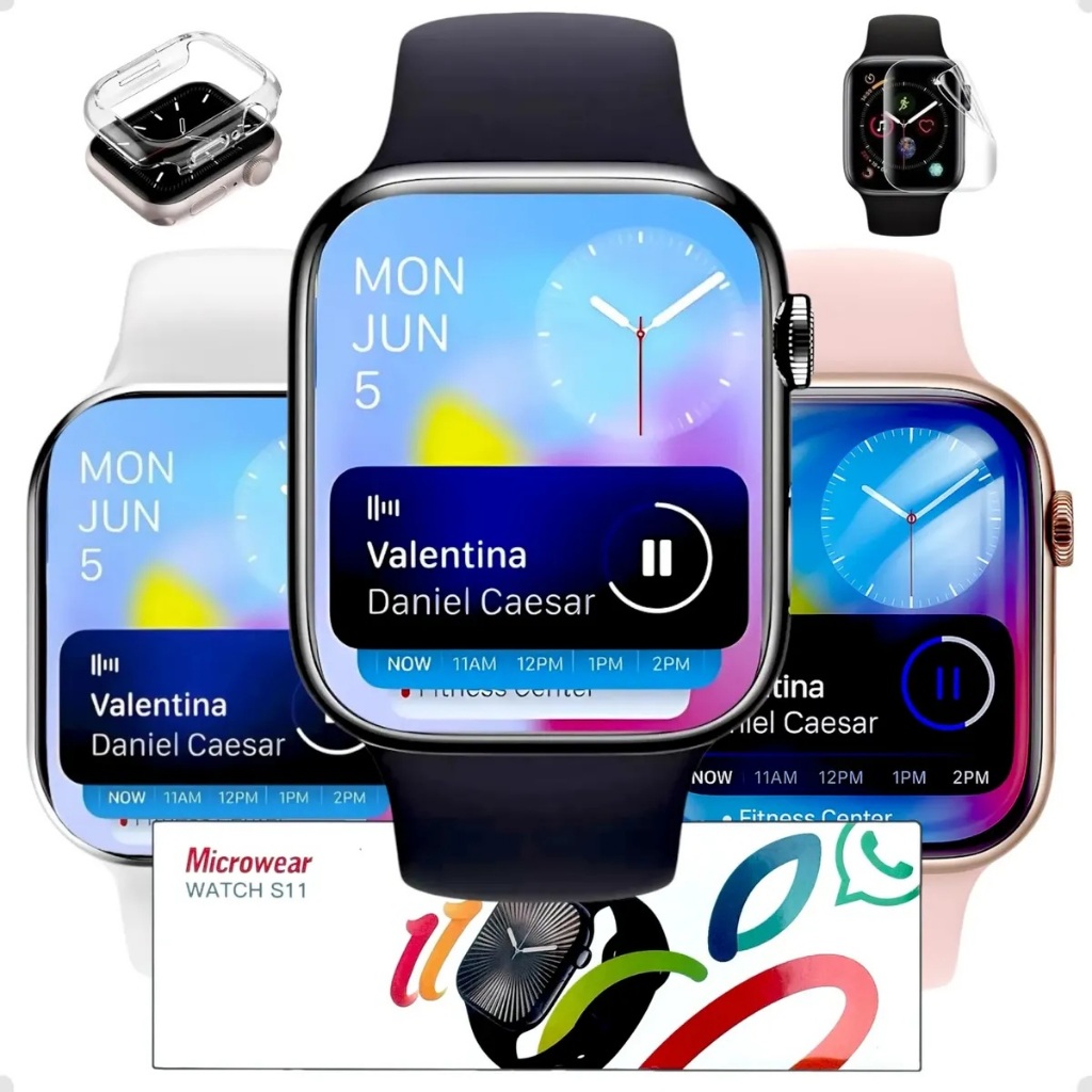Smartwatch S11 Original Microwear 2025 Faz e Recebe Chamadas Monitor Cardíaco Esportivo Mais Vendido