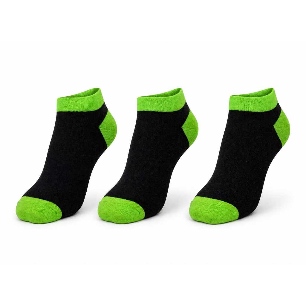 Kit Meias Masculinas Esportivas Cano Curto Floquete Respirável e Corfortável Coloridas
