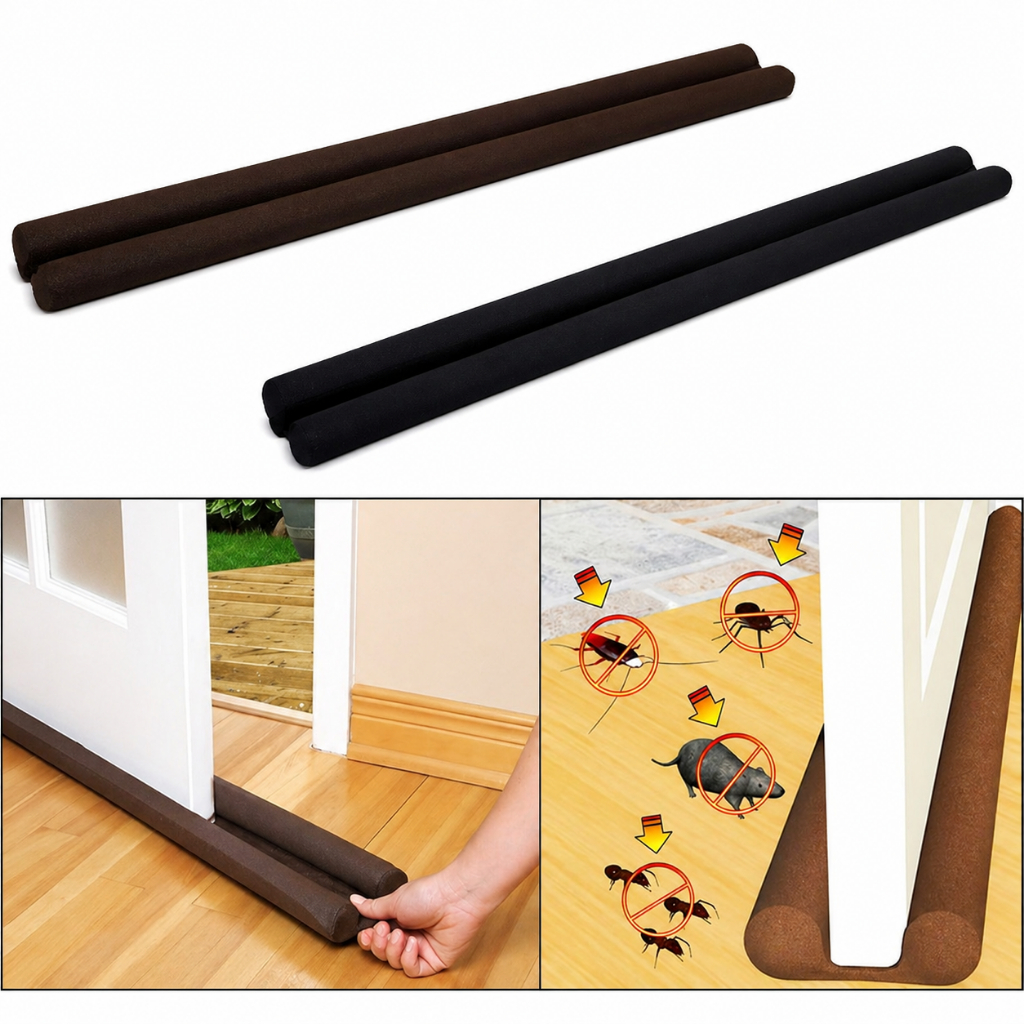 Veda Porta Duplo 90cm Ajustável Protetor de Porta Contra Insetos e Animais Peçonhentos