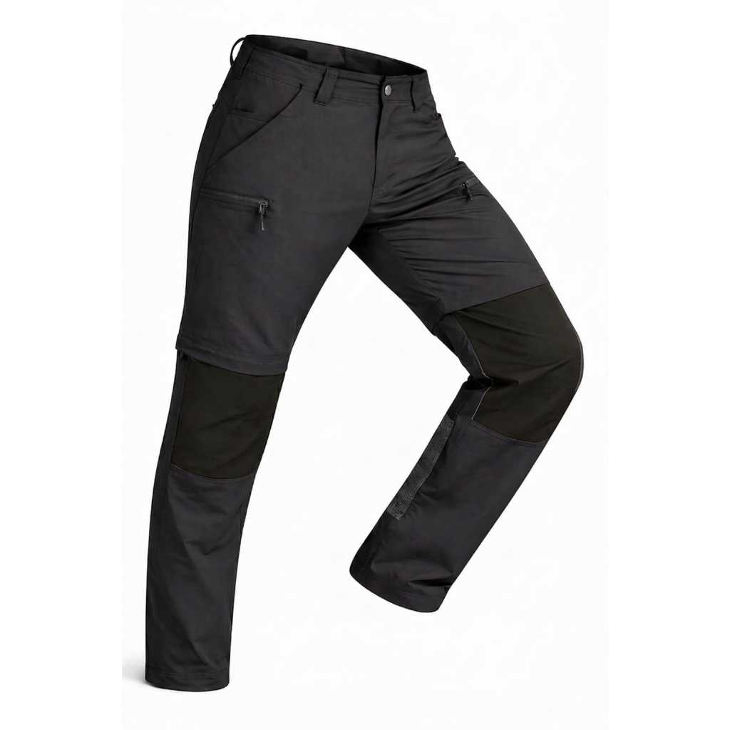 Calça bermuda masculina com Cordura Trail Light Trekking Preta