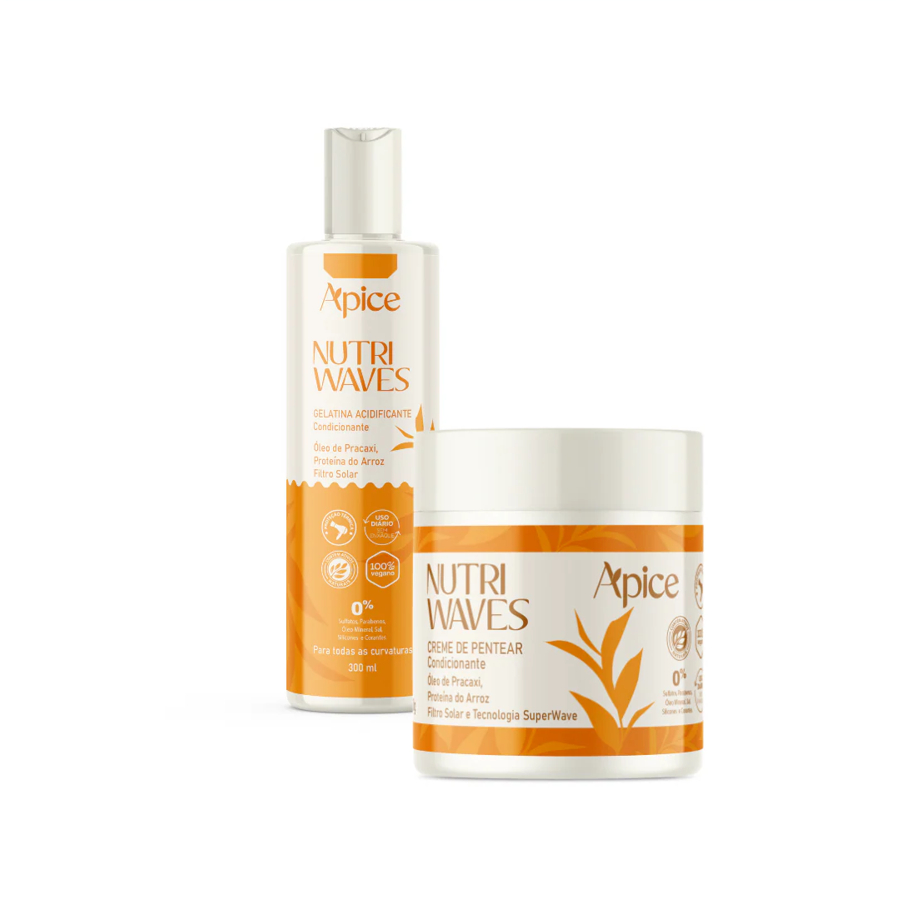 Kit Nutri Waves - Creme de Pentear e Gelatina Ativadora