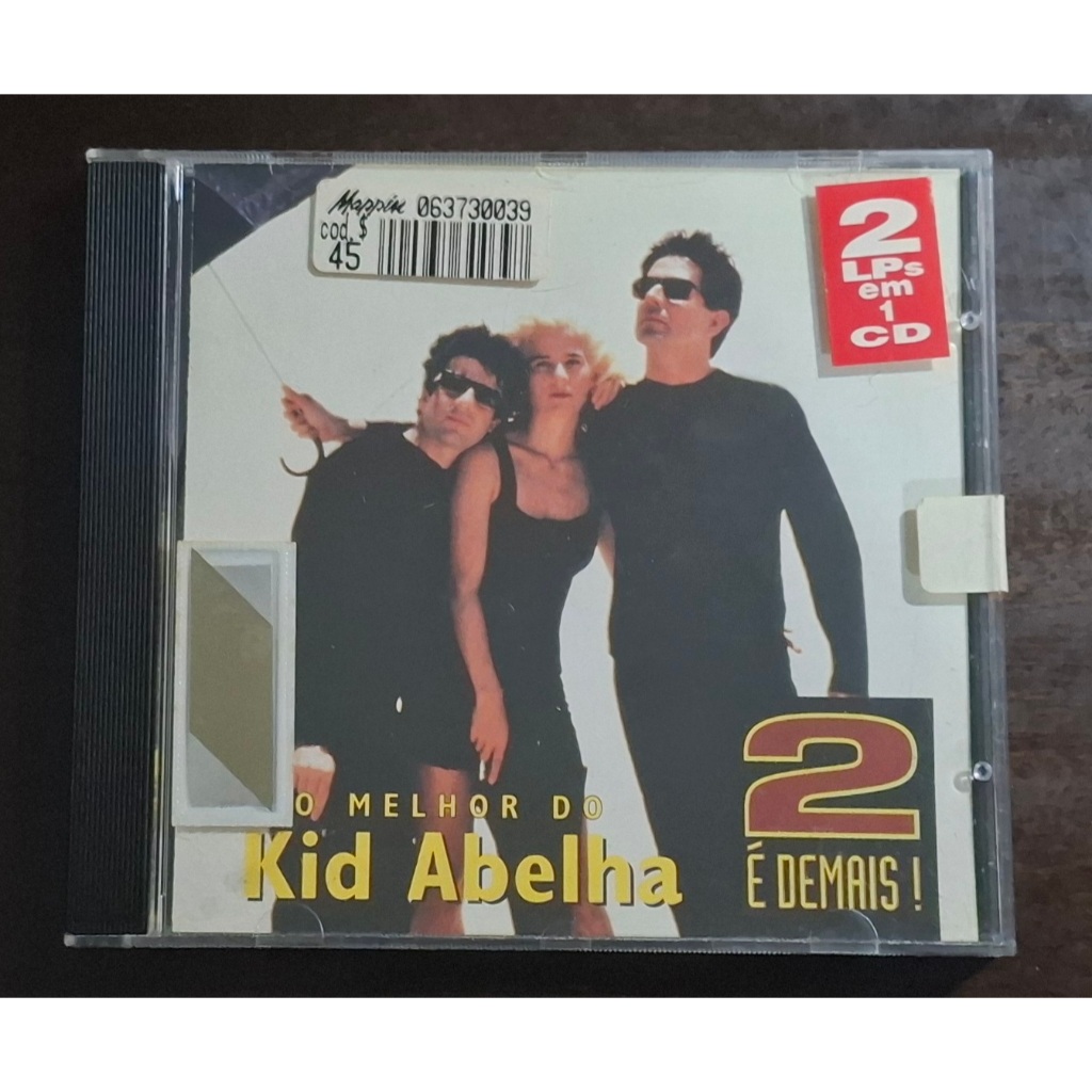 Kid Abelha CD 2 é Demais 2 LPs em 1 CD Warner Music 1996 usado em excelente estado do conservação