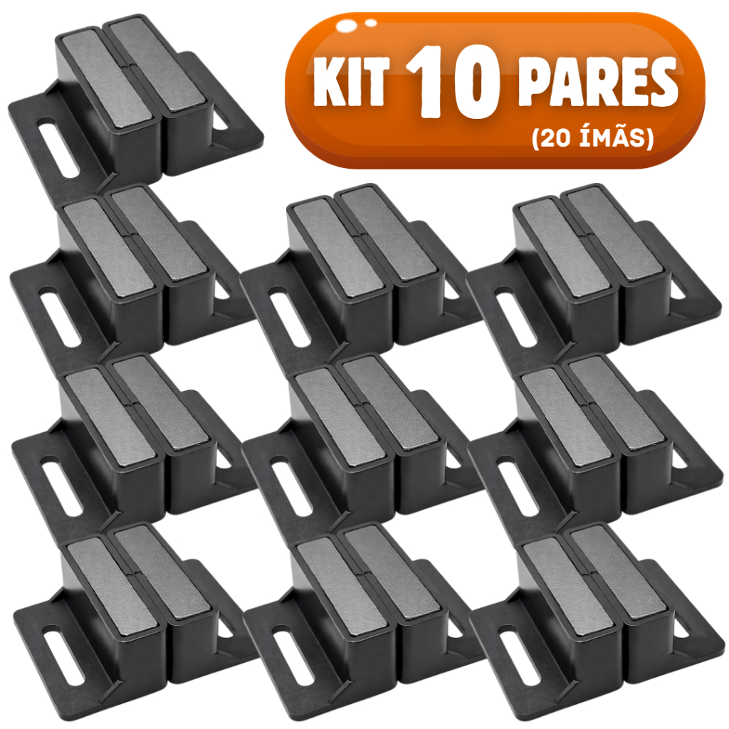 Kit 10 Par Ímã Fim de Curso Portão Eletrônico Deslizante Universal (PPA, Rossi, Peccinin, Garen)