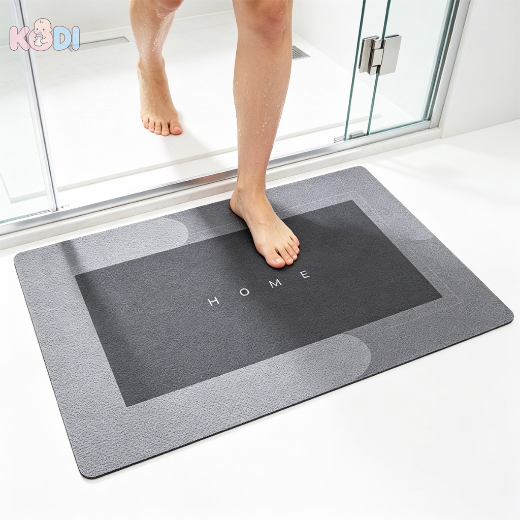 Tapete Absorvente de Água para Cozinha e Banheiro 80x50cm | Antiderrapante e Durável -S2