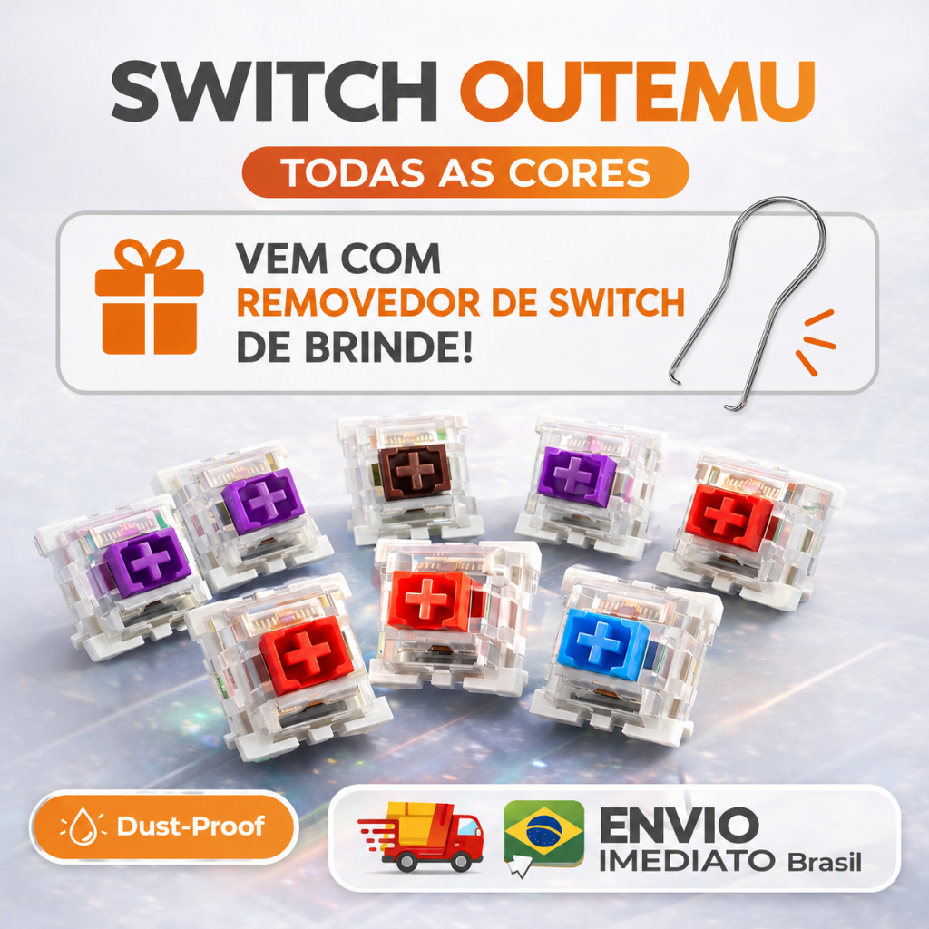 Switch Outemu Switch Teclado Mecânico - Azul - Marrom - Vermelho - Linear - Tátil