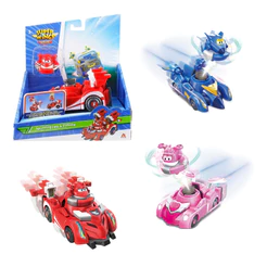 Mini Carrinho Super Wings Lançador de Avião Giratório - Sunny Brinquedos