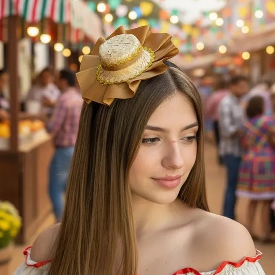 Tiara Maria Bonita Luxo Cangaceira Festa Junina