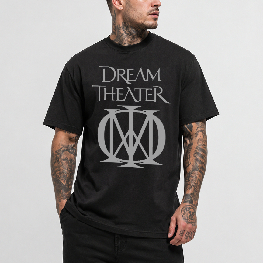 Camiseta Básica e Oversized Algodão Dream Theater Banda Rock Metal Progressivo Tour 2026 Streetwear