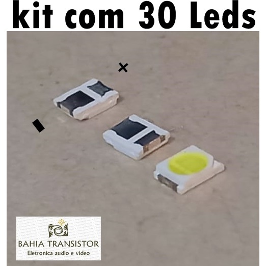 Led  Lg  3v  1w 2835 Smd   invertido  Backlight  Original * KIT COM 30 peças