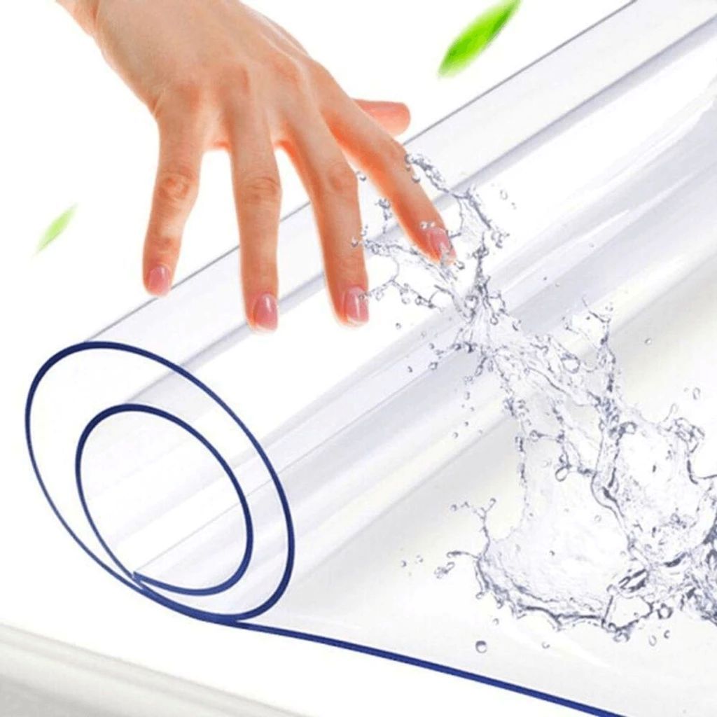 Toalha de Mesa Plástico PVC Ultra Grossa 0,60mm 4 6 8 Lugares Transparente Cristal Impermeável Térmica