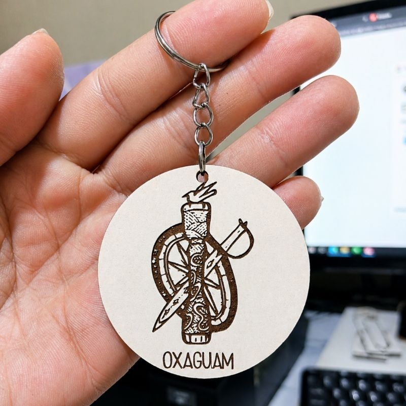 50 Chaveiros Orixá Oxaguiam MDF Umbanda/Candomblé
