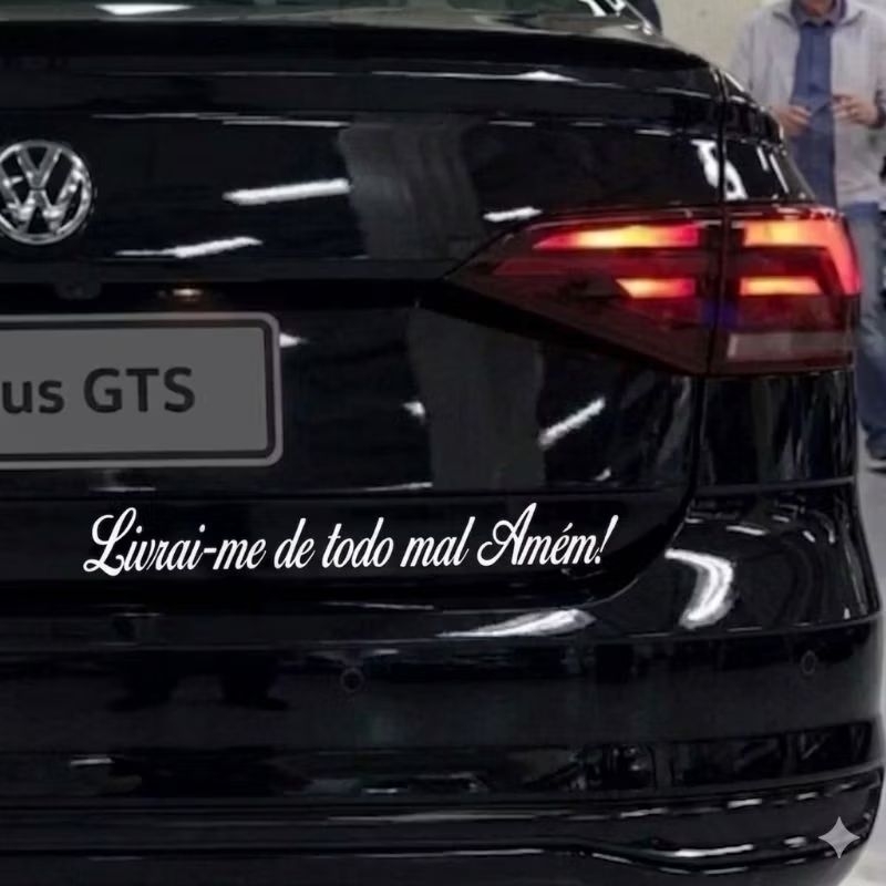 Adesivo Livrai-me de todo mal amém carro caminhão van — imagem 2 de 2