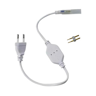 Cabo Conector Rabicho Fonte Fita Led Mangueira Bivolt Tomada Adaptador Conector Fita Mangueira Neon Led 110V 220V