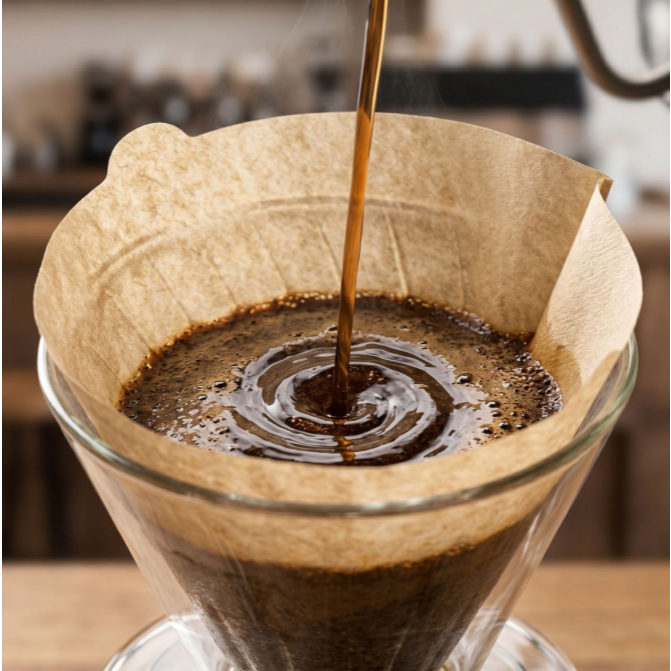 ☕ Filtro de papel Natural Café V60 🔥 Papel  Sem Cola Anti Vazamento