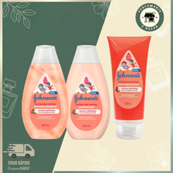 KIT JOHNSON'S BABY Cachos dos Sonhos - Shampoo + Condicionador + Creme de Pentear