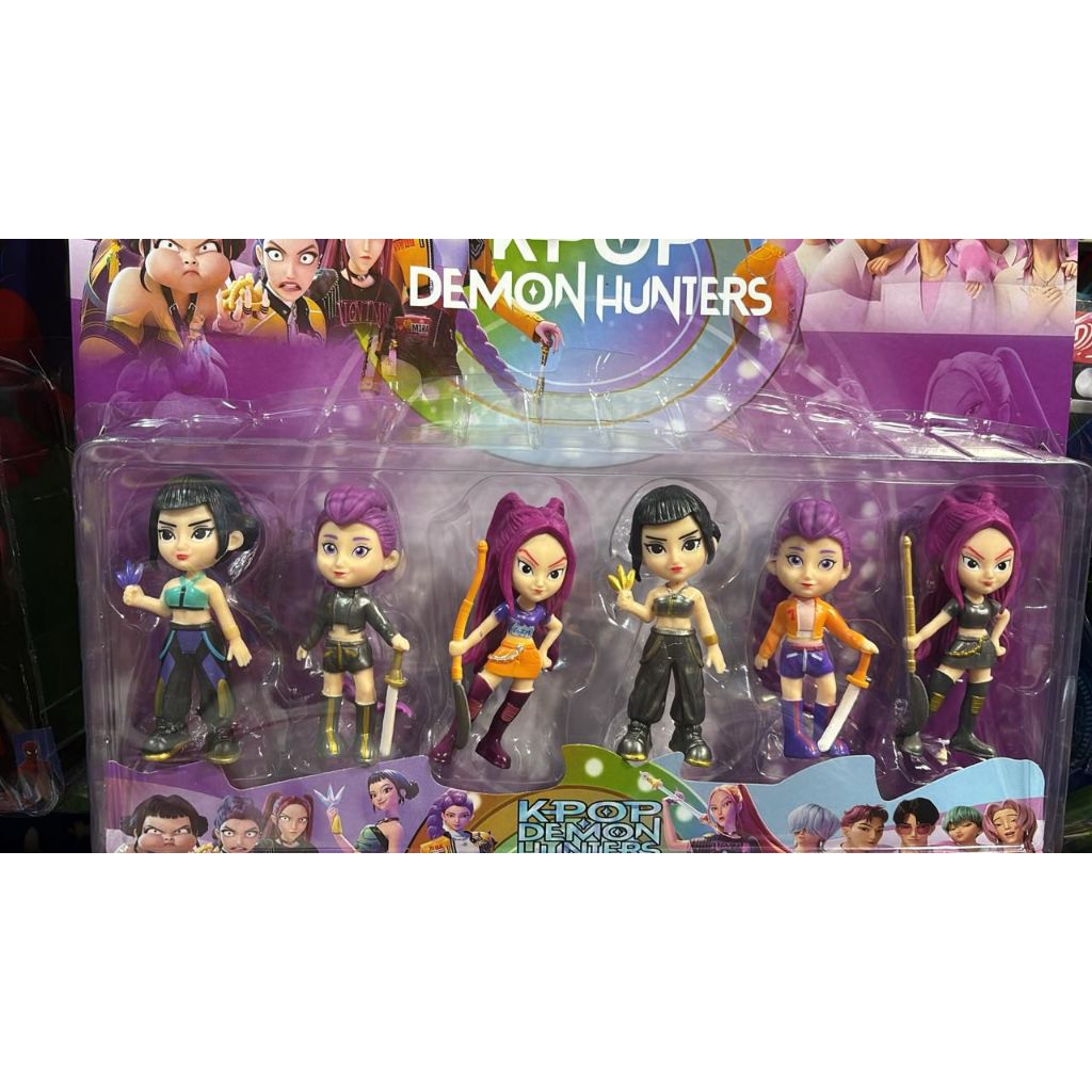 Detalhes do Kit  com 6 Bonecas Guerreiras Kpop Modelo com e Sem Acessórios