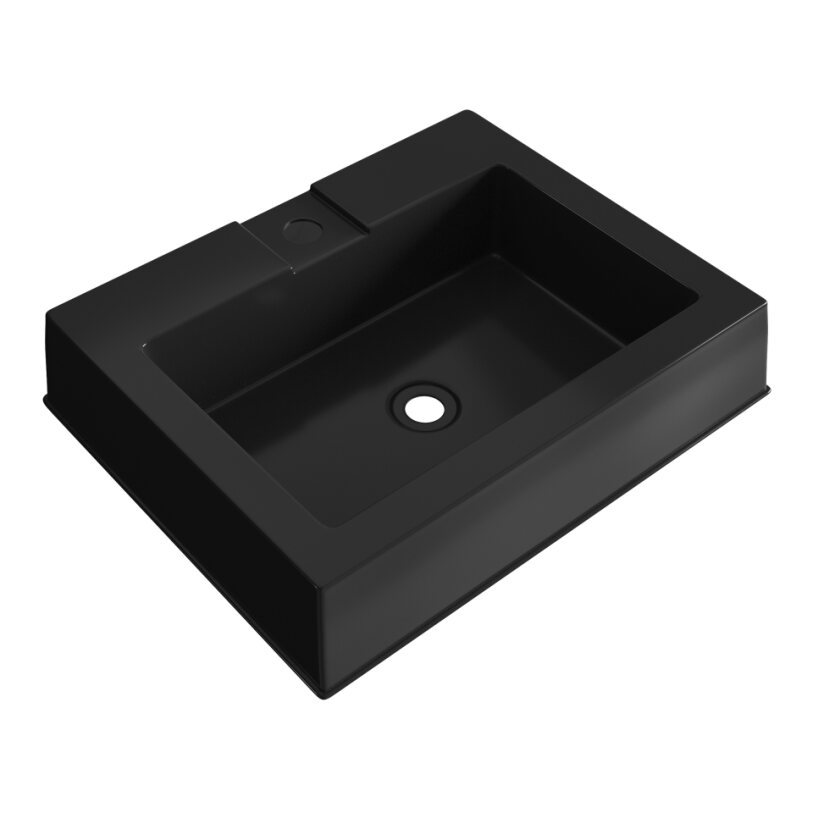 Cuba De Apoio Banheiro Ou Lavabo Redonda ou Quadrada Promoção Cuba Plástico Branca/ Preto