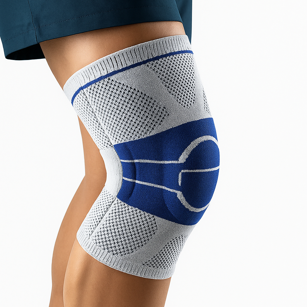 Joelheira Estabilizadora Joelho Compressão 3D Silicone Patelar para Academia Corrida Treino Esporte