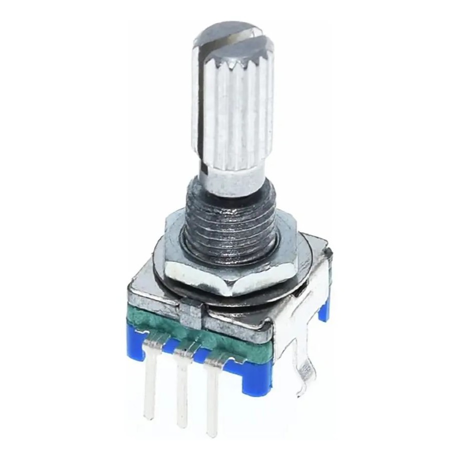 2 potenciometro encoder rotativo com chave 5 terminais EC11
