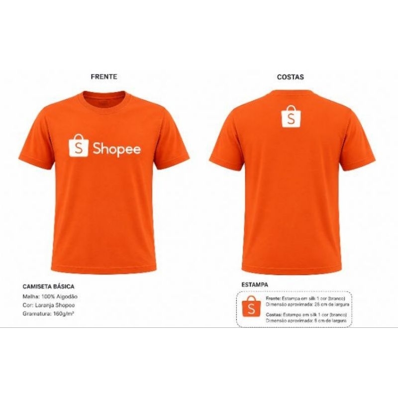 Camisa SHOPEE 100% Algodão Premium