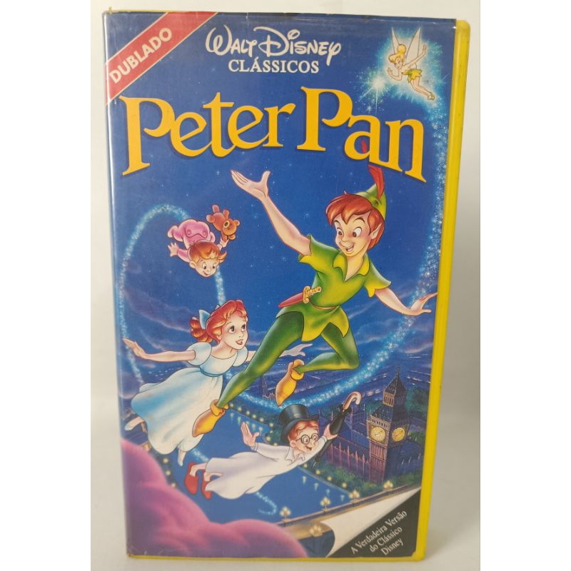 VHS Peter Pan Dublado Clássicos Walt Disney fita desenho filme infantil clássico colecionador