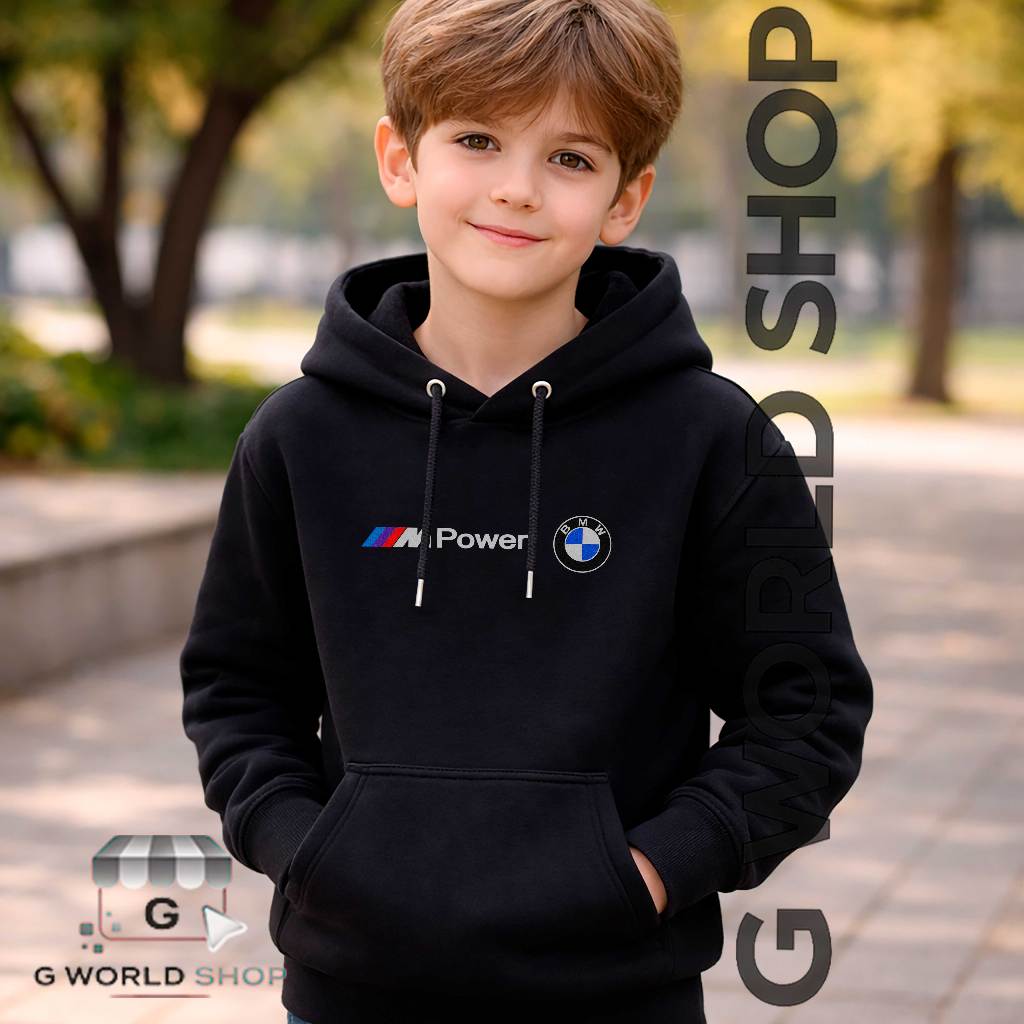 Moletom Com Capuz Carros Esportivos BMW Carro de Corrida Estilo Casual Blusa de Frio Canguru Infantil e Adulto