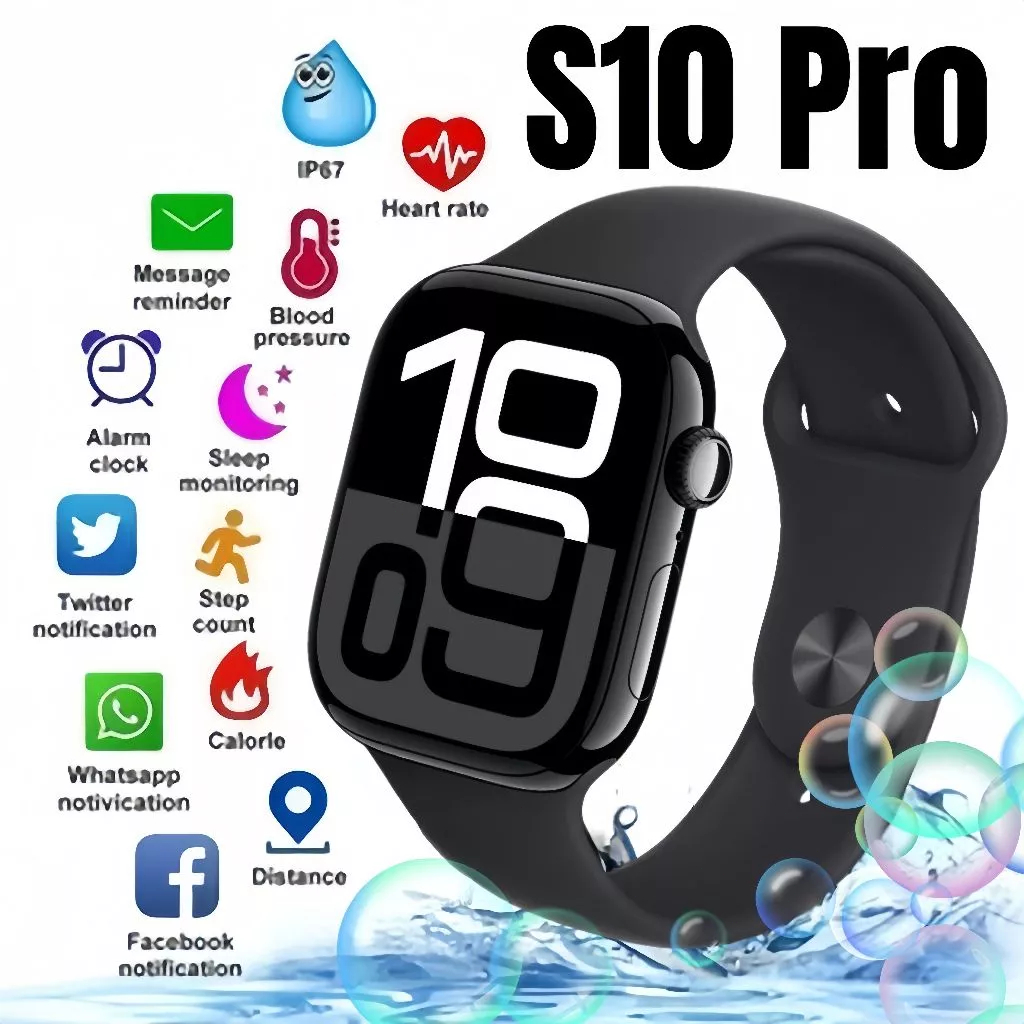 MAIGUO Smartwatch S10 Pro Relógio Inteligente 2.18 Polegadas Carregamento Sem Fio Bluetooth AI Modo Esportivo Compatível
