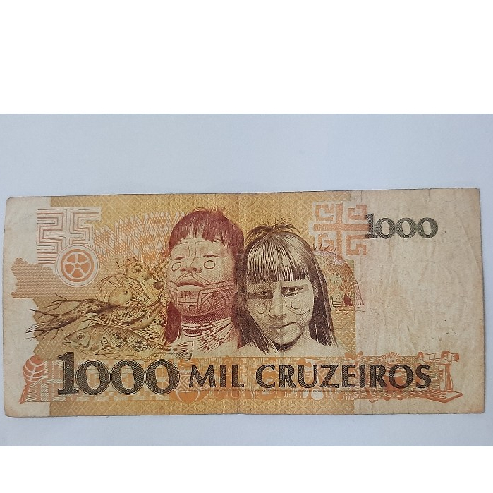 1 Nota de 1000 Cruzeiros com o Marechal Candido Rondon do periodo de : 1990- 1992, bem conservada ,para colecionável.