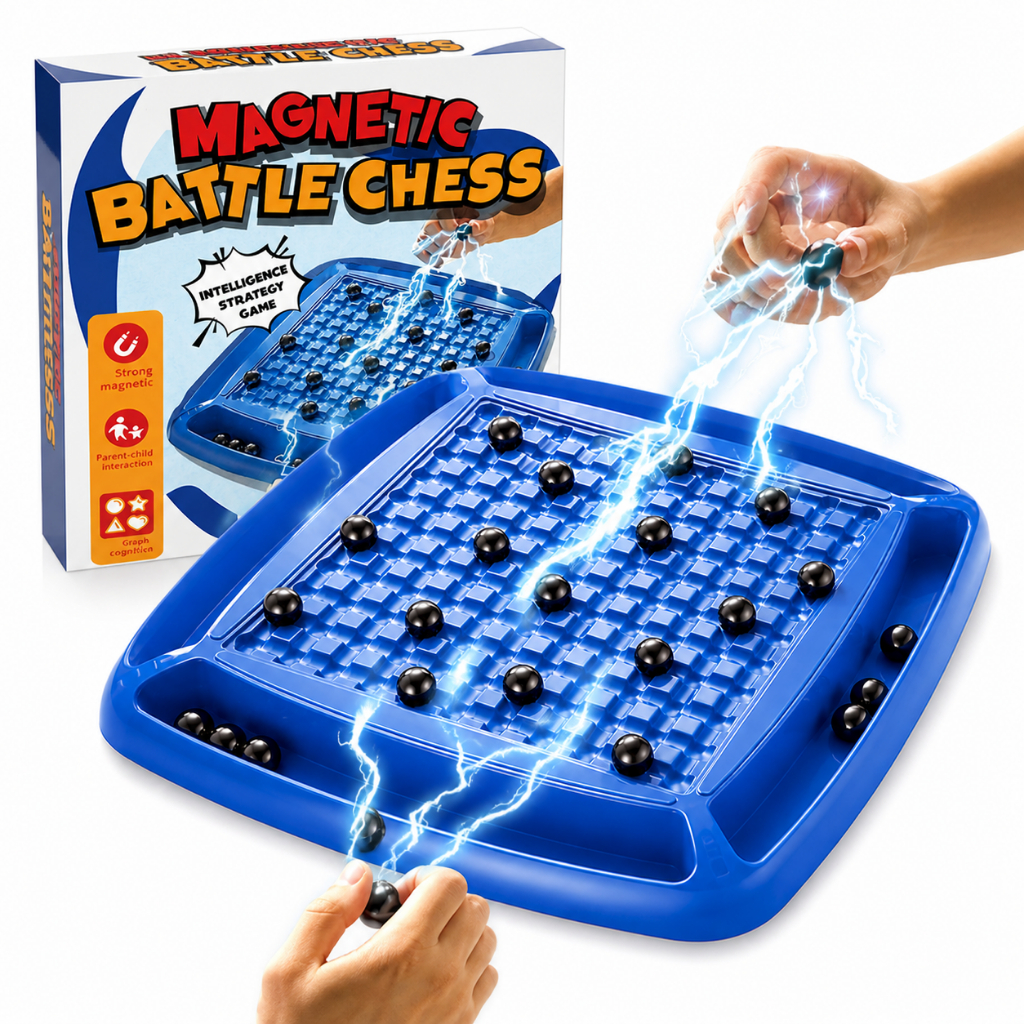 Jogo Xadrez Magnético Tabuleiro De Indução Magnético Para Criança e Festa Brinquedo Infantil