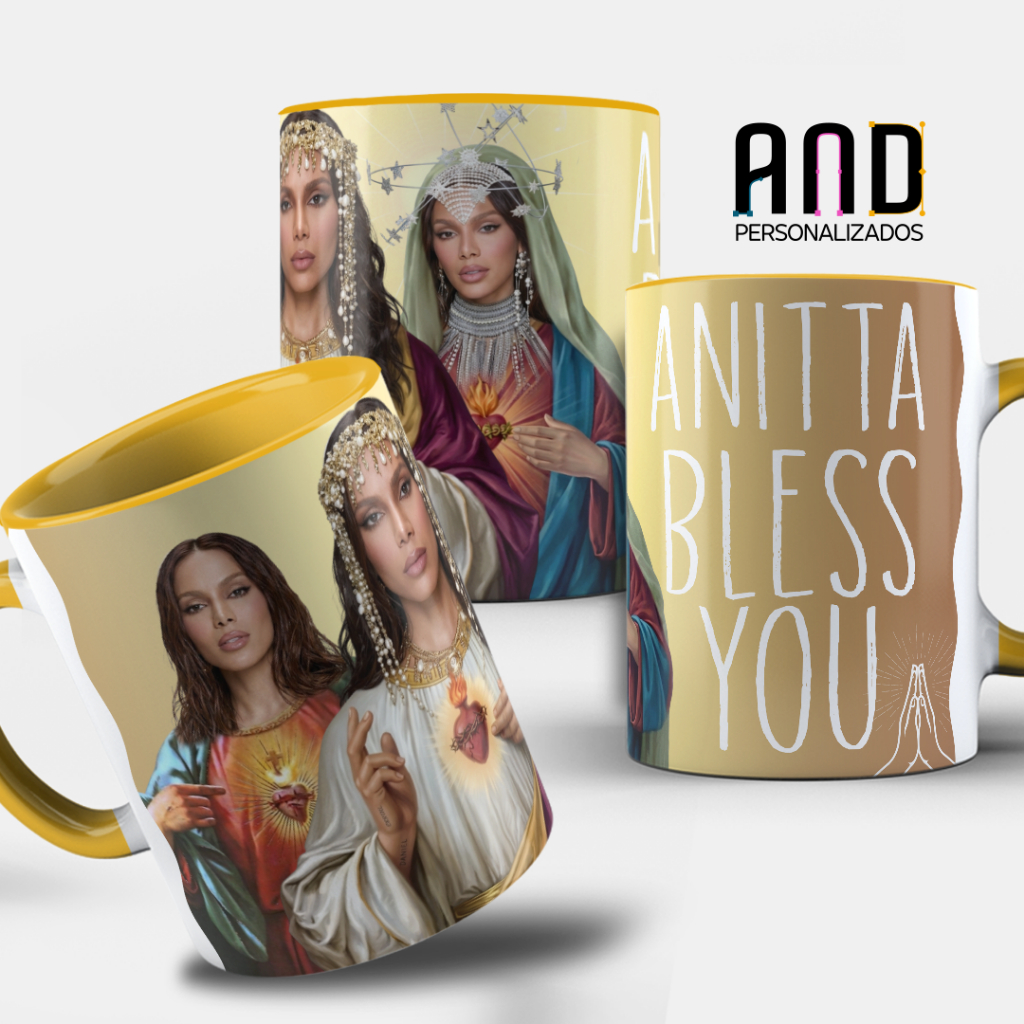 Caneca Personalizada Deusa Anitta Religião | Anitta Bless You