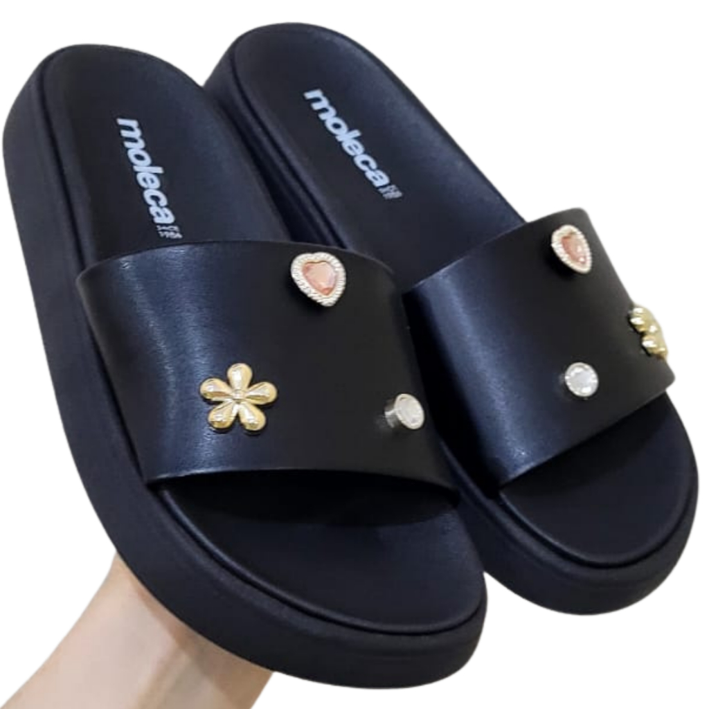 Sandália Feminino Papete Moleca Slide 5469.155 Napa Confortável