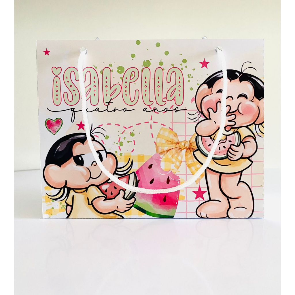 SacolInha PERSONALIZADA  MAGALI ROSA / Sacolinha/ Mimo/Lembrancinha/Personalizado/Festa Aniversario PEGUE E MONTEE