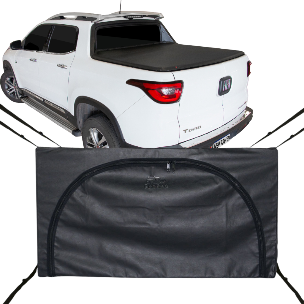 Bolsa Carroceria Caçamba Ecobag Flash Cover Toro Protege Sua Carga 378L Com Ziper Preto