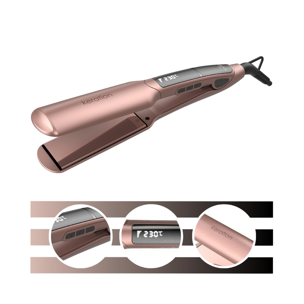 Chapinha Prancha X Wide Keration Pro Rosa Bivolt Com 51W de Potência Gama Italy