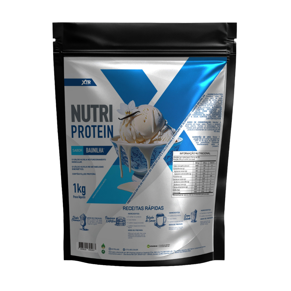 Proteinato de Calcio Baunilha 1Kg - XTR For Life