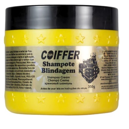 SHAMPOTE BLINDAGEM COIFFER 350G (Lavar, Hidratar e Selar os fios)