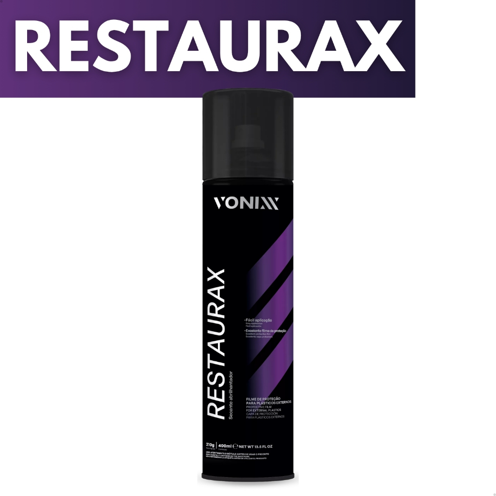 VONIXX RESTAURAX AEROSSOL PLASTICOS EXTERNO E INTERNO 400ML