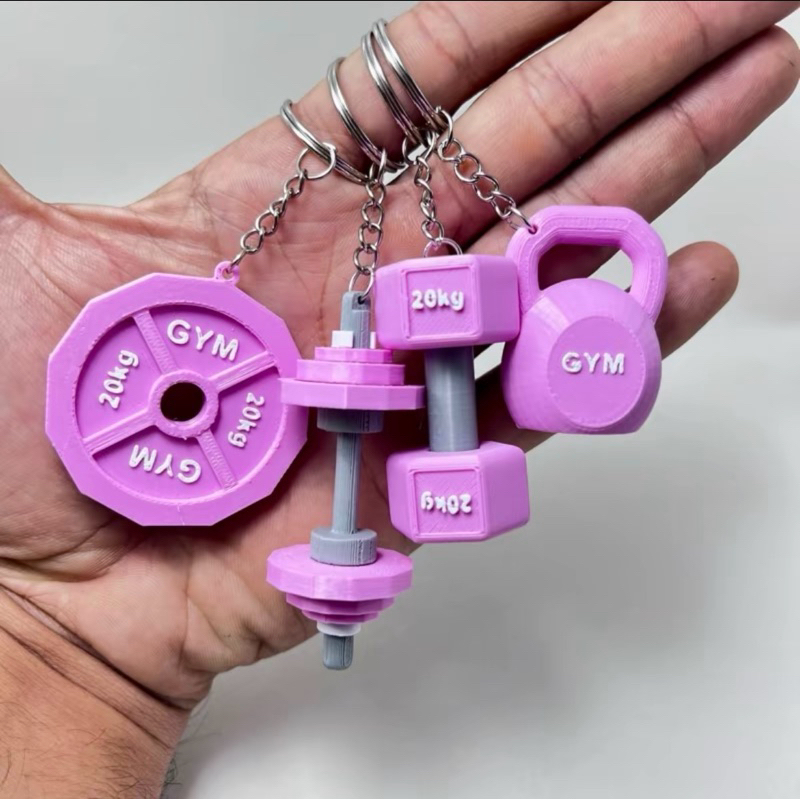 Kit chaveiros academia 3D personalizado. Mini halter.Academia, fitness