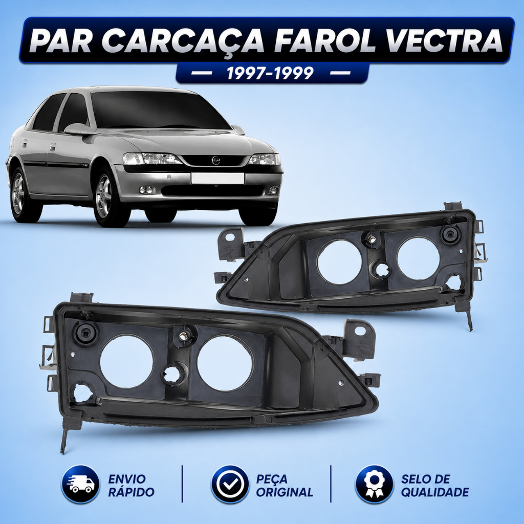 Par Carcaça Farol Vectra ANO 1997 1998 1999