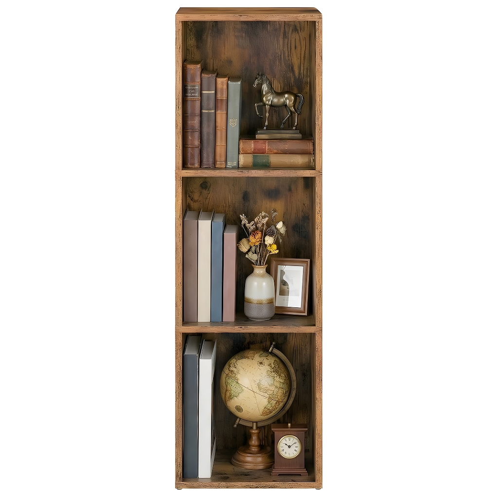 SONGMICS Estante de Livros Modular, Prateleira Expositora com 3 Níveis, Compartimentos Abertos, Escritório, Sala, Quarto
