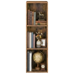 SONGMICS Estante de Livros Modular, Prateleira Expositora com 3 Níveis, Compartimentos Abertos, Escritório, Sala, Quarto